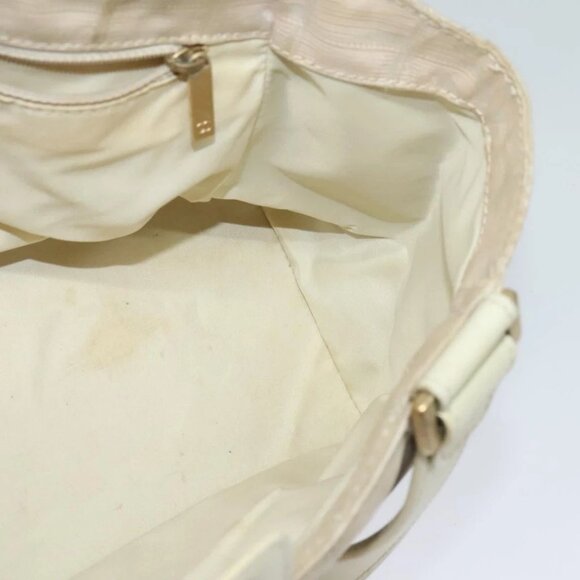 CHANEL New Travel Line Hand Bag Nylon Beige CC Auth bs24763 - Picture 5 of 16